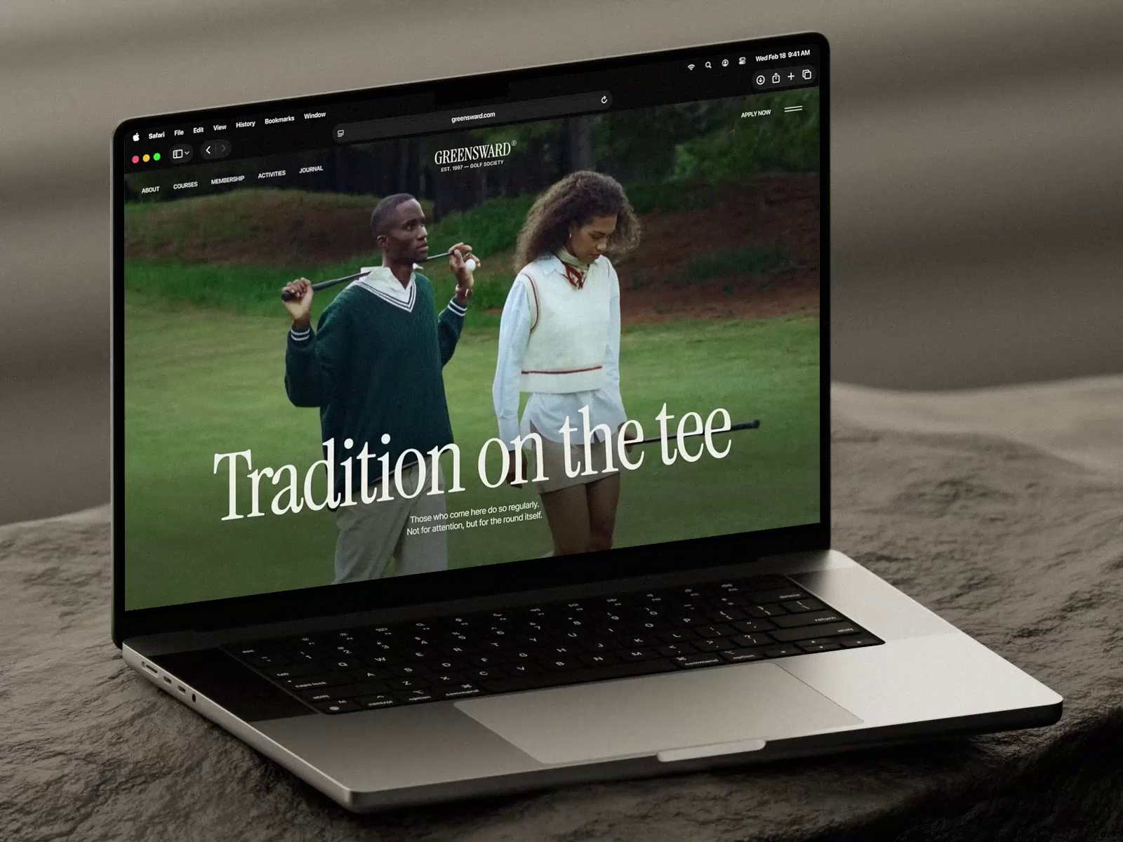 Golf Club Landing Page Design