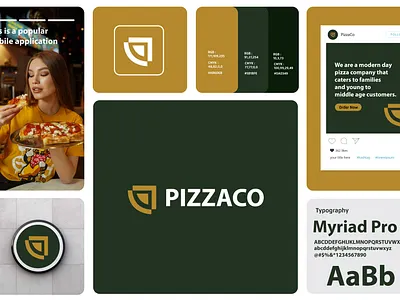 PIZZACO — Modern Culinary Brand Identity brand identity branding food logo graphic design logo pizza logo