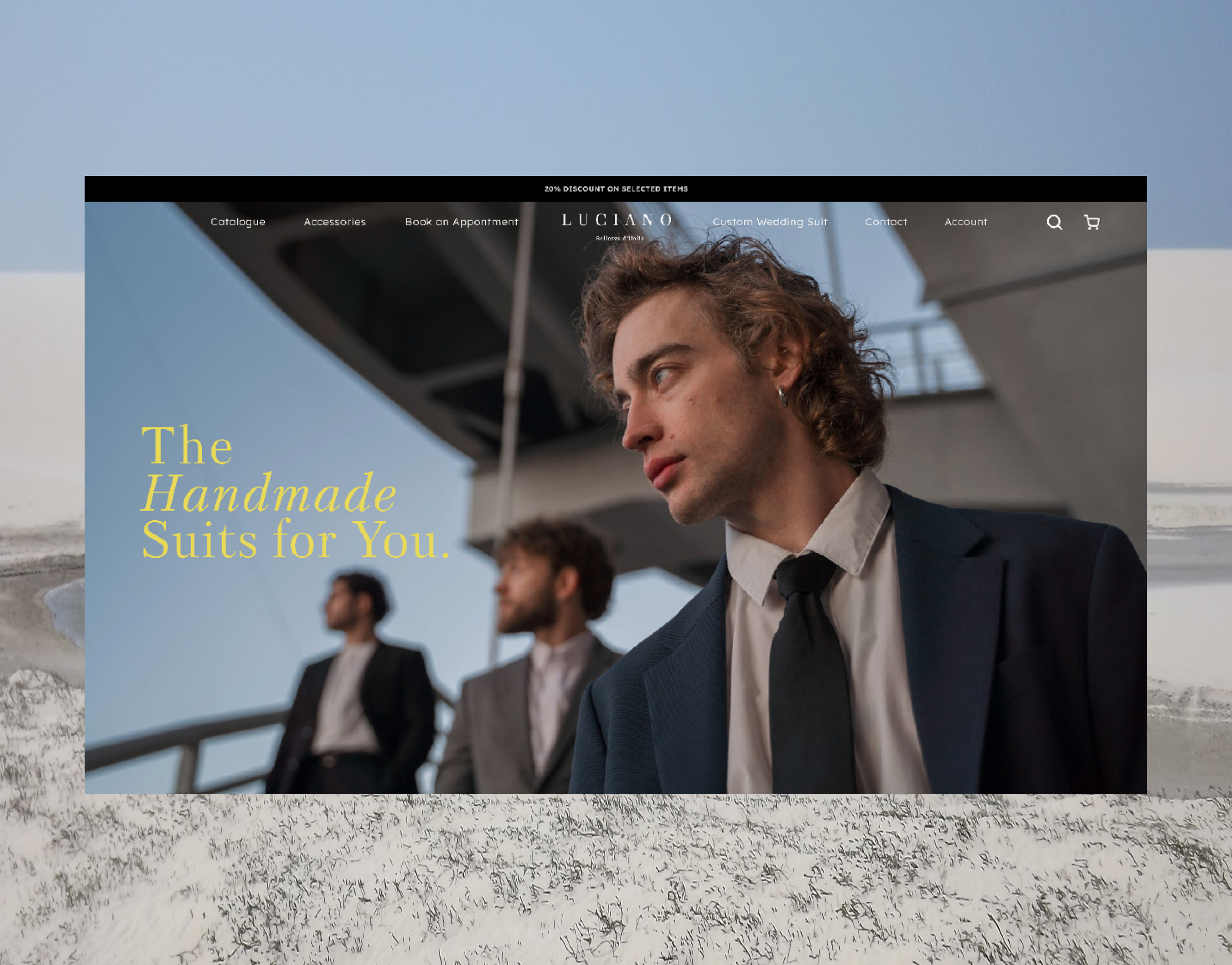 Luciano's Suits | Website Design app apparel website appdesign branding design elegant website high end website ui ux web design