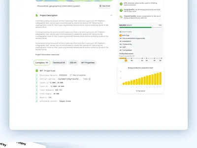 RED Platfrom service- Solar NFT (detailed view) app blockchain concept cryptocurrency design sustainable ui ux web web app