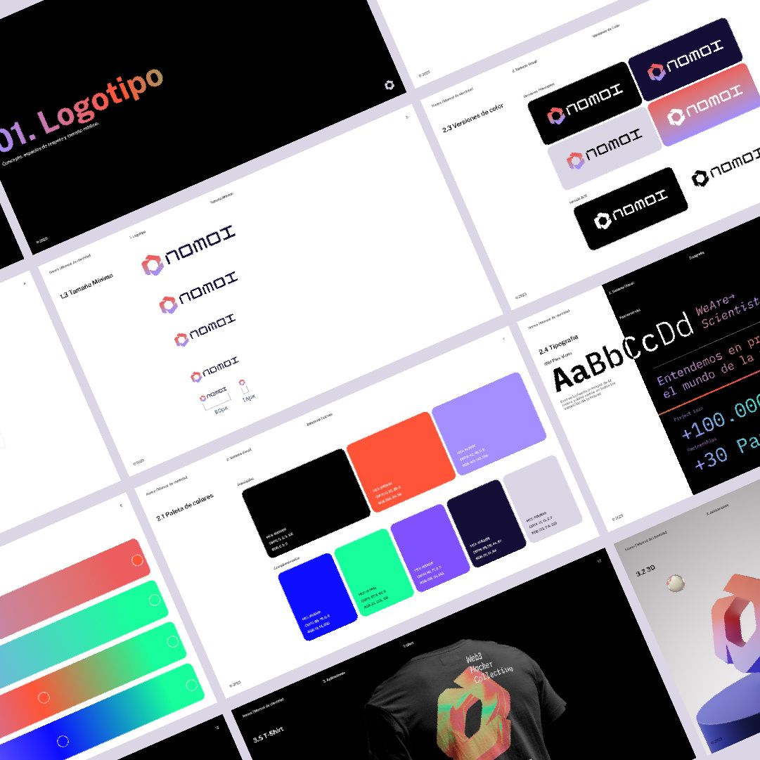 Nomoi Brand Identity 3d animation brand branding design graphic design identity logo logotype motion graphics type vector