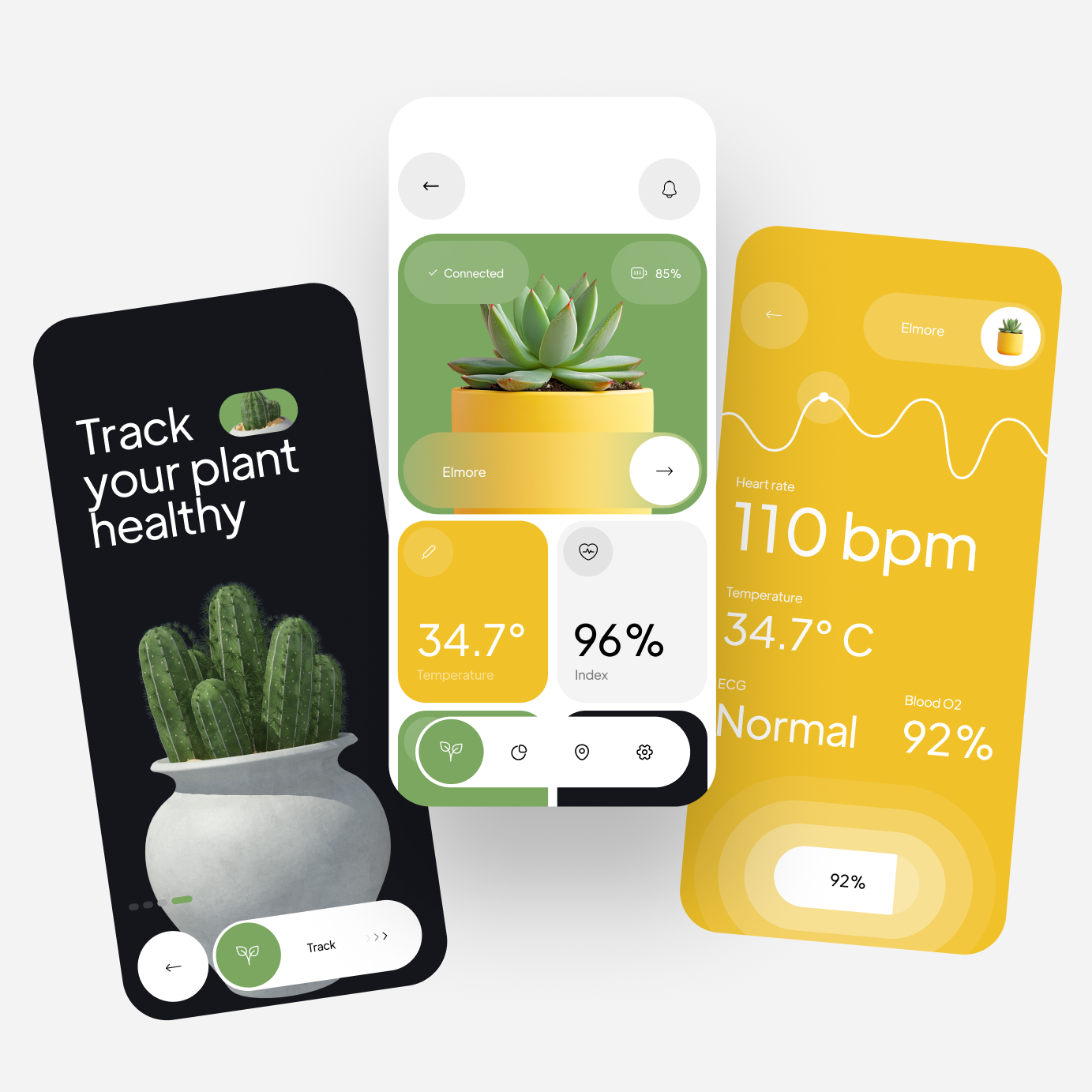 I am sharing my design of a plant health tracker app! Show some