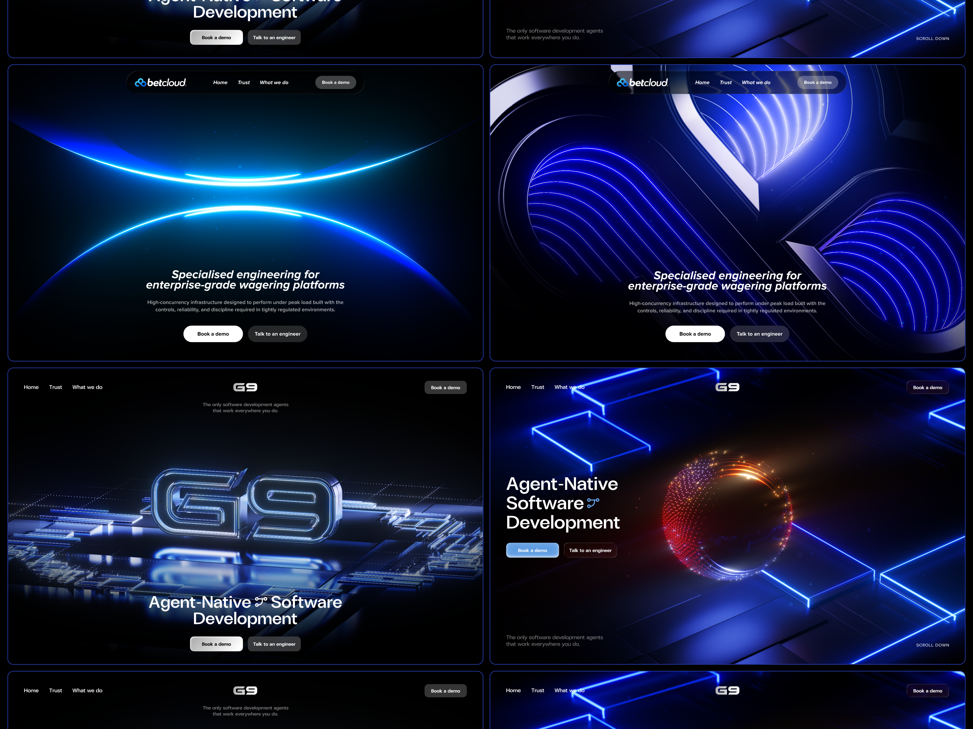 Landing page web design 3D consepts