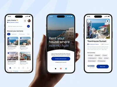 Rental App UI/UX app design typography ui ux