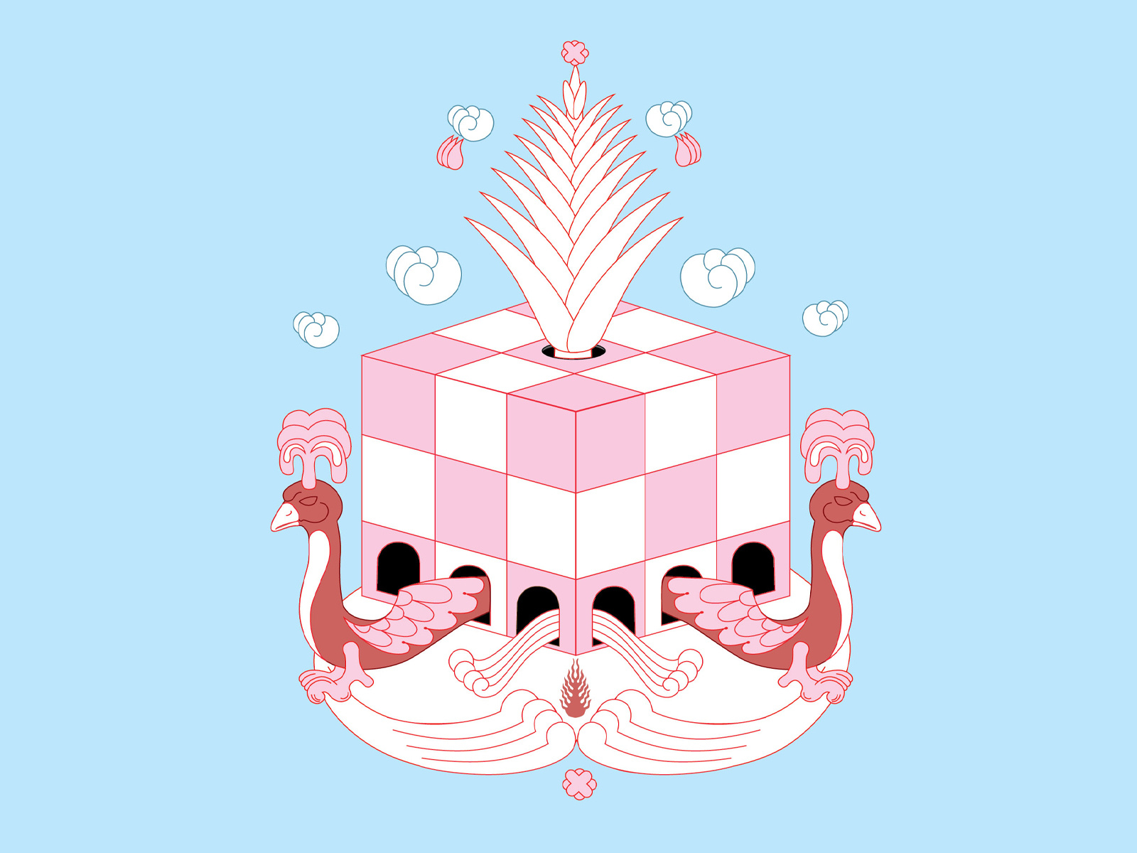 Vecotr illustration for fabric printing