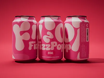 Carbonated beverages-FizzPop alcoholic beverage branding carbonated beverages design energy drink functional beverage illustration logo soft drink sports drink still drink strawberry