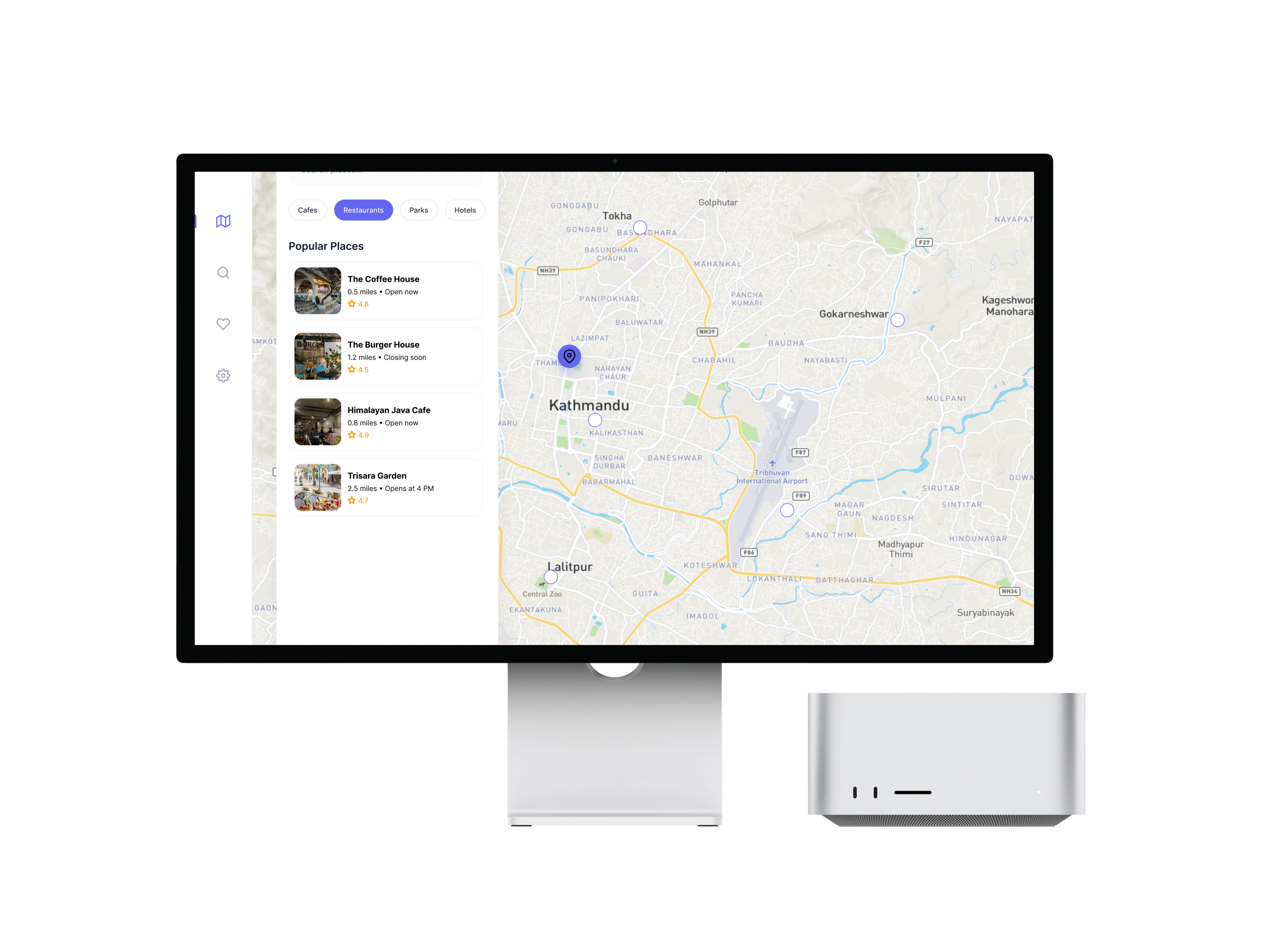 Daily UI #029 - Map Interface 📍 | Kathmandu Discovery App daily ui figma map ui travel app ui uiux