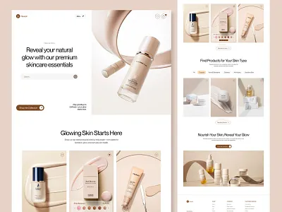 Skin Care - Beauty Product Page UI Design app beauty care beauty shopping cleanui cosmetics landing page design minimal responsive web design skin care skin care details page skin care website skin care website ui design skincare landing page design uiuxdesign website design