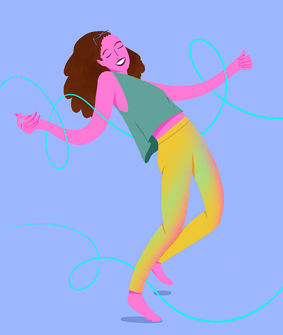 Dancer dance human figure illustration movement procreate