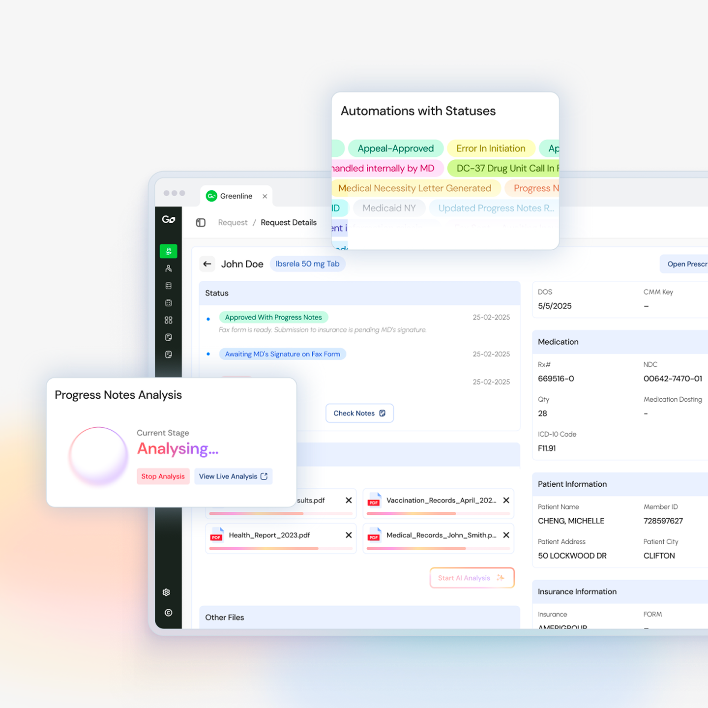 PriorAuthorization saas ui web design