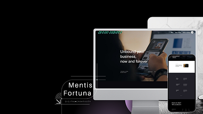 Mentis Fortuna Home Page branding strategy.
