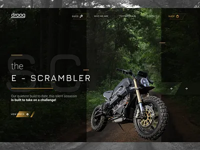 Website for droog bikes animation branding graphic design logo motion graphics ui
