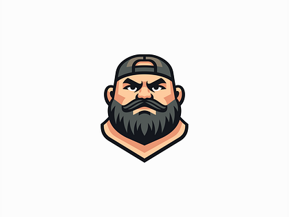 Tough Bearded Man Logo
