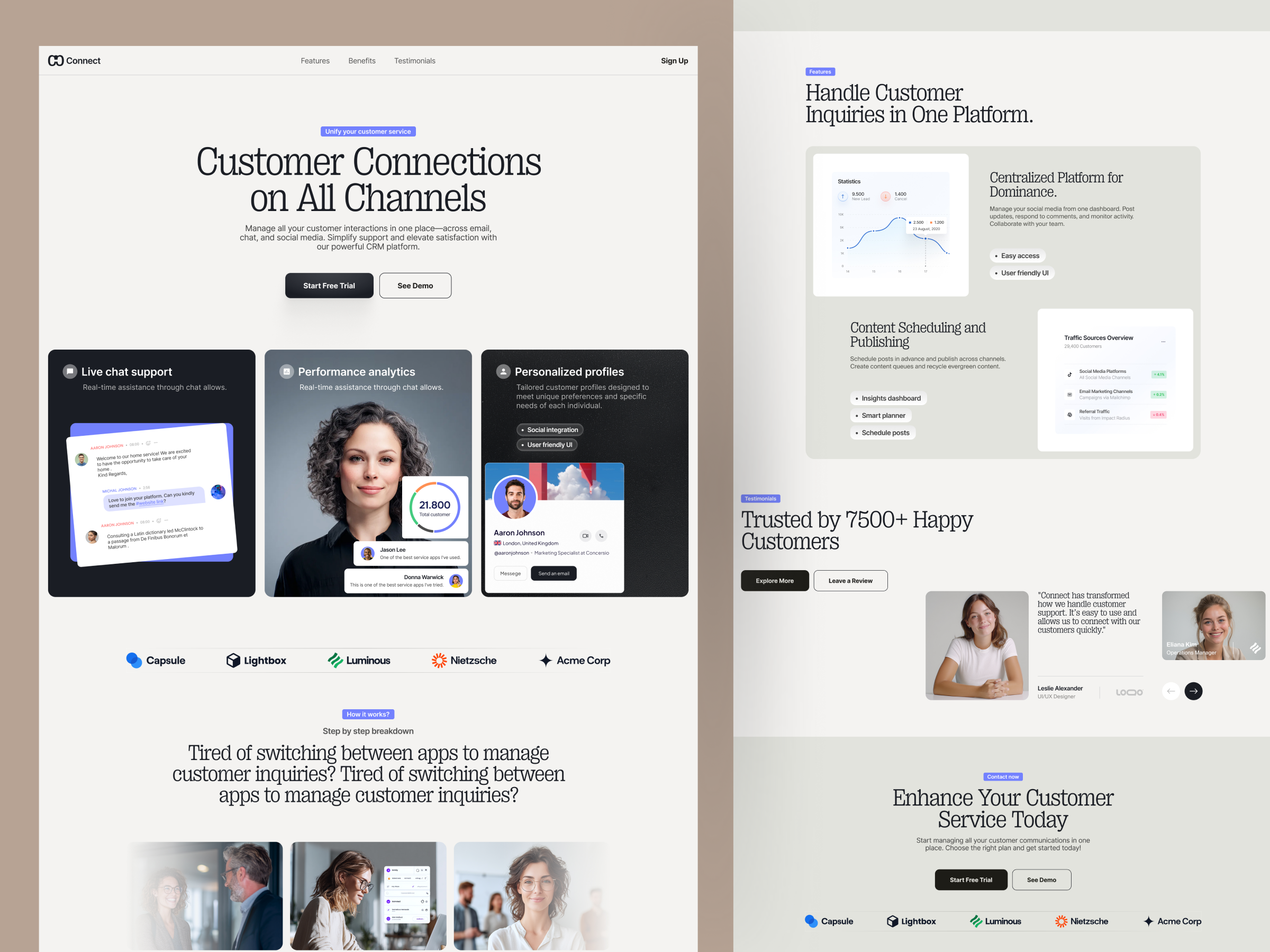 CRM SaaS Website Landing Page