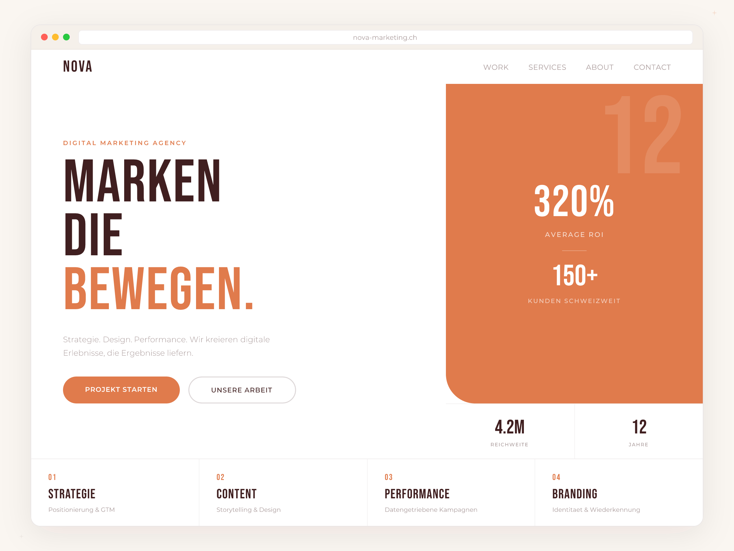 Marketing Agency Website Design | Bold Minimalism