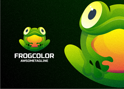 Frog Color Logo 3d branding colorful design frog graphic design illustration logo