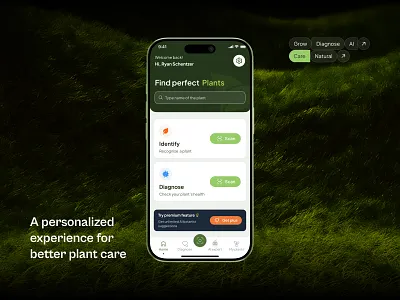 Mobile App for a Plants Health Management - Plantease ai mobile app app app design application design interface ios mobile mobile ui plant app plant care plantease product product design service smart gardening startup ui ui ux design ux