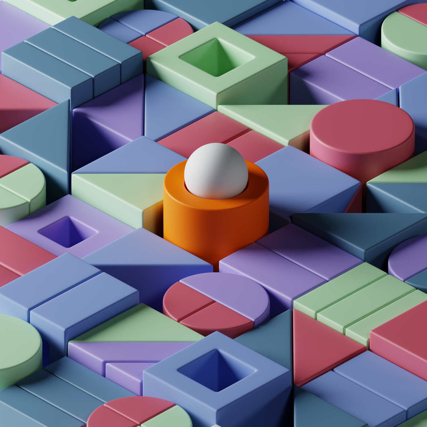 3D Playground | Dizno 3d 3d playground 3d sets abstract branding color palette design graphic design illustration palette vector