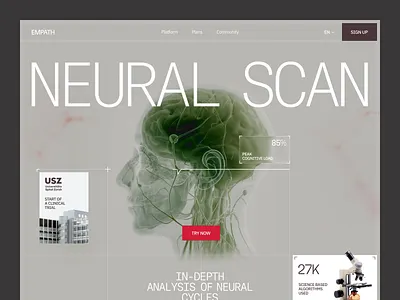 Website for a Healthcare Company ✦ Empath design interface product service startup ui ux web website