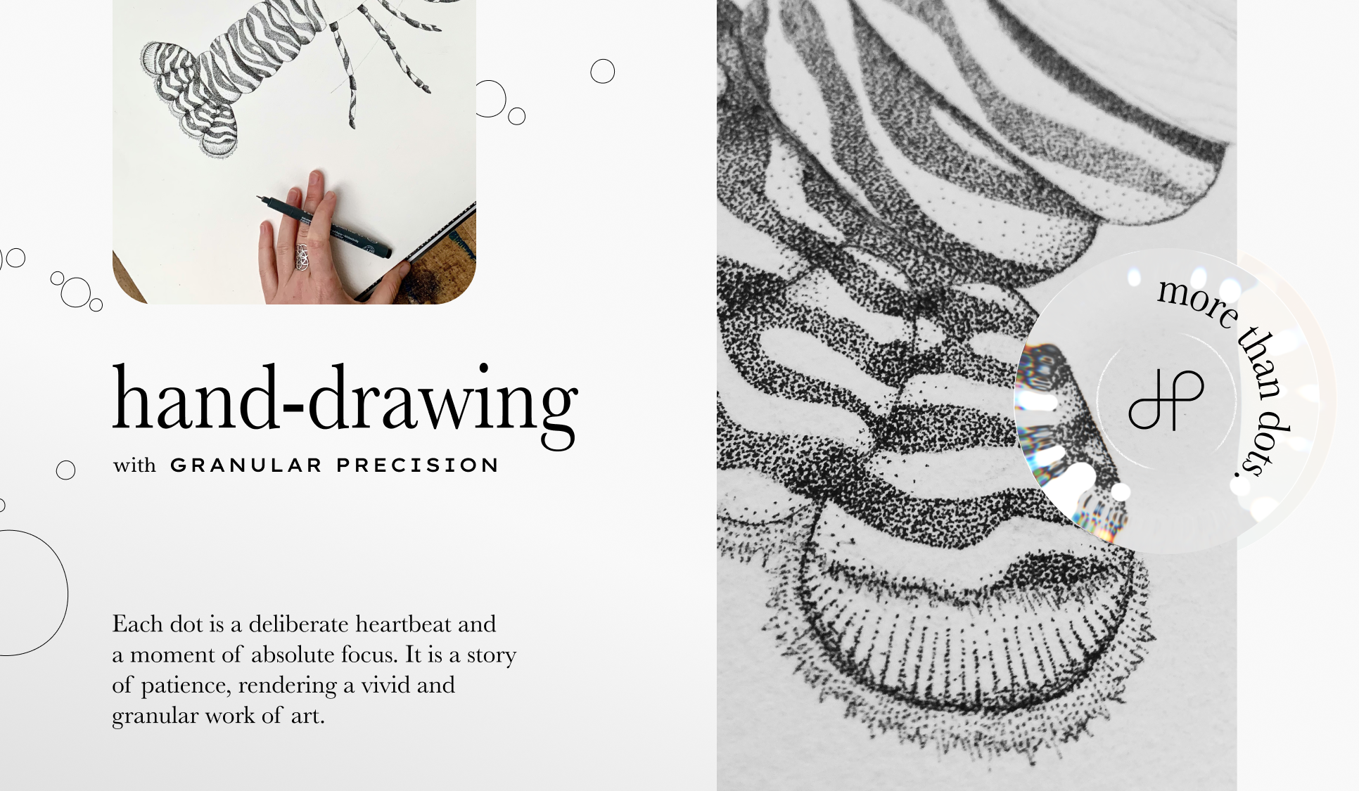 Hand-drawing with precision | Fine Art art artist atom authentic bestpoke design branding dot art dotart fine art grain graphic design hand draw illustration illustration ink logo luxury artwork pointillism tailor made technical drawing