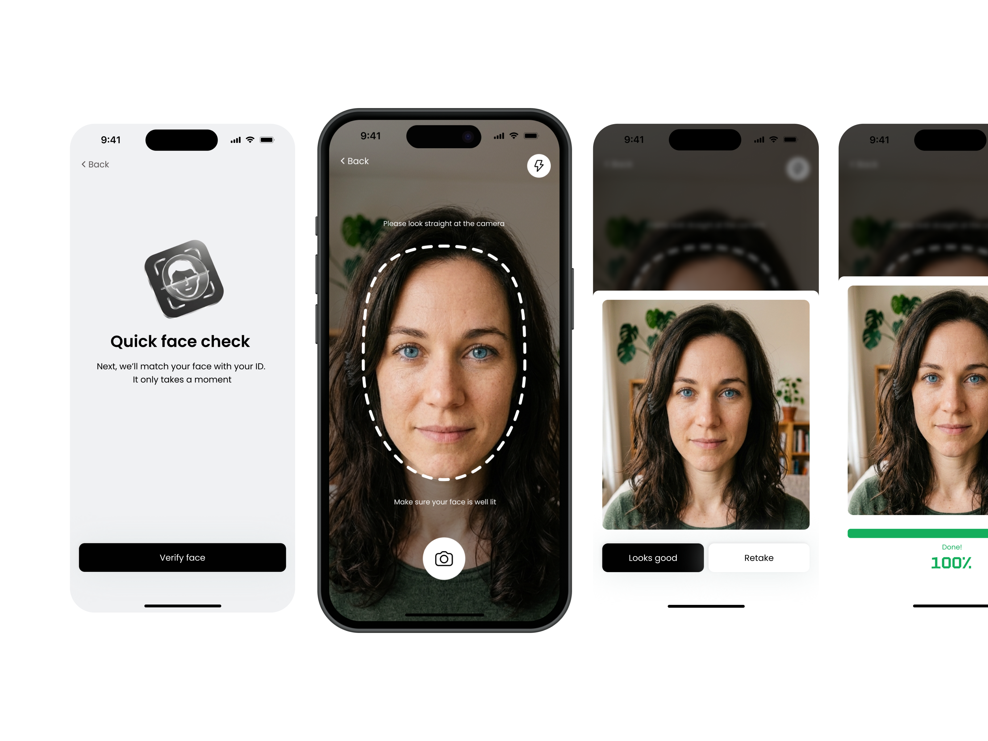 Banking App Face Verification Flow app onboarding banking app edge case error handling face id face recognition face verification face verification flow id verification minimalist ui mobile banking mobile ui onboarding flow sign up ui ui design