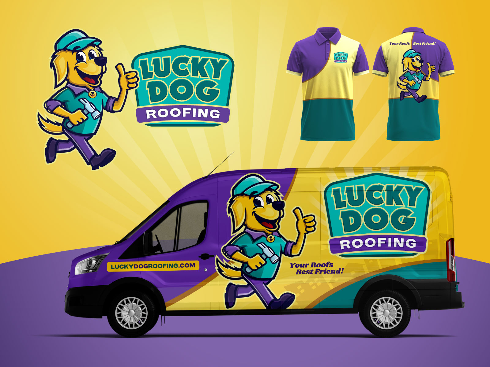 Roofing Company Mascot | Wrap Design