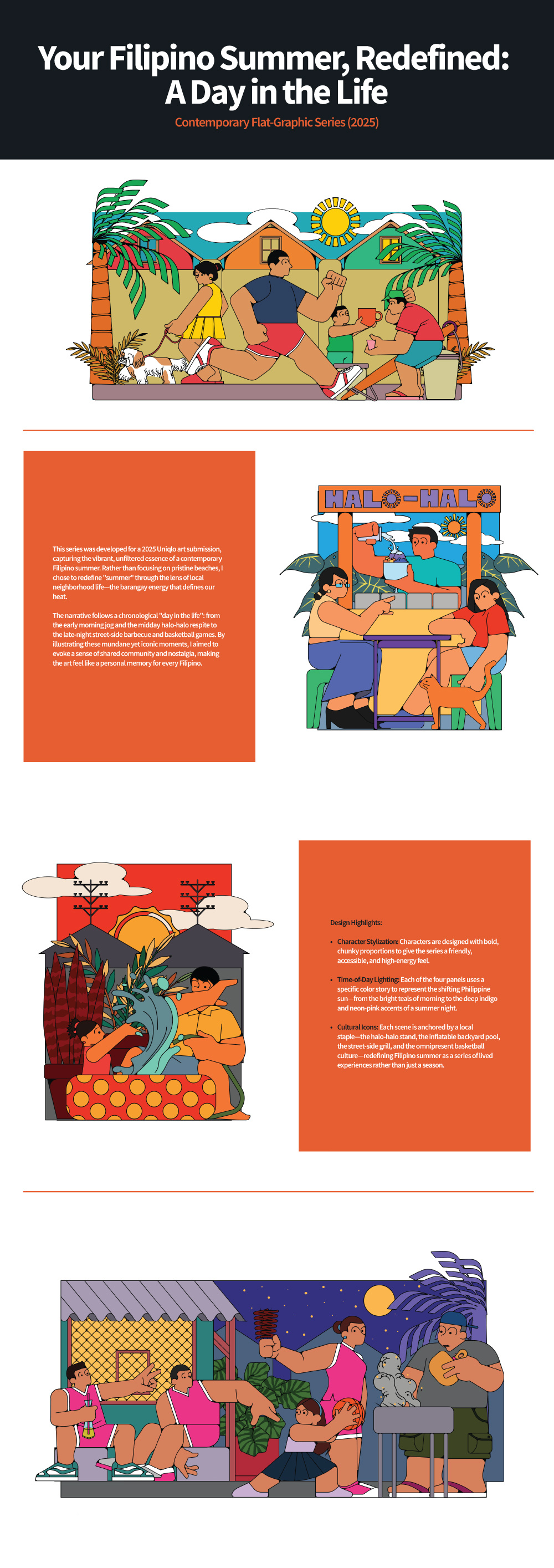 Your Filipino Summer, Redefined: A Day in the Life adobe illustrator design digital art graphic design illustration vector