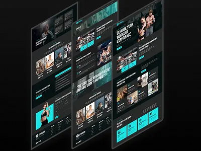 Gym| Fitness Website Design | Nexa Digital dark ui elementor elementor pro fitness website gym design landing page ui design user interface web design webdesign website wordpress wordpress developer