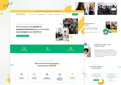 Adapeco - Learning Center Homepage branding career class design homepage learn learning center logo teach ui ux vector