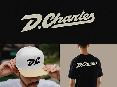 D. Charles : clothing logo bold branding character clothing custom design fashion flow identity lettering logo retro script standout street style type unique urban visuals
