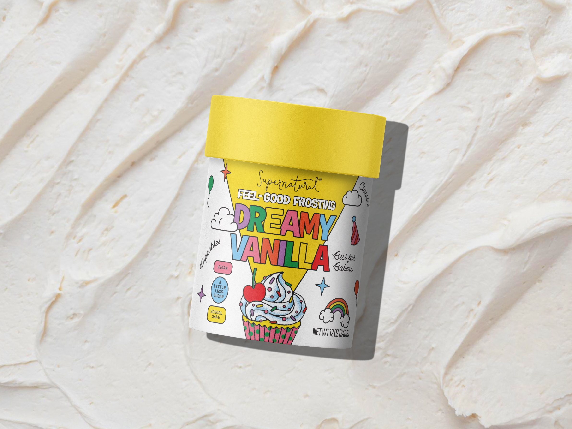 Supernatural Frosting Packaging Design baking frosting packaging design