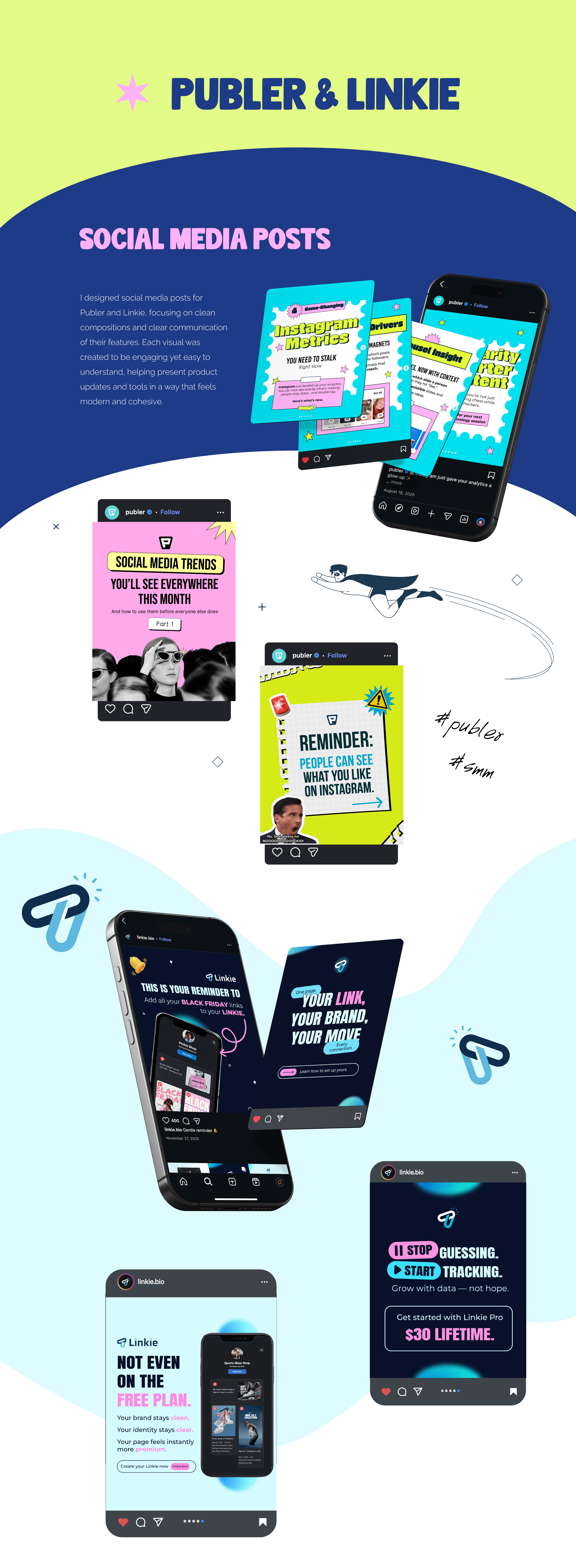 Publer & Linkie Social Media Post Design