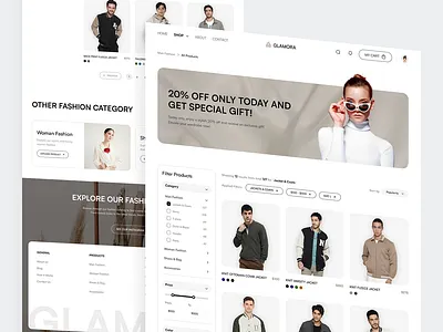 Graphic Design Catalog for GLAMORA animation branding catalog design figma graphic design illustration logo ui ux vector web design