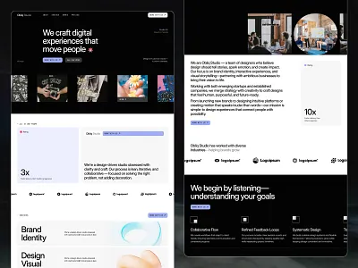Obliq Studio — Creative Agency & Design Portfolio Website framer graphic design ui web design webflow website design