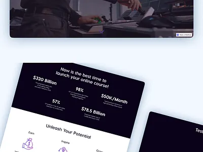Video production website design hero section sclean style start up ui video web webflow website