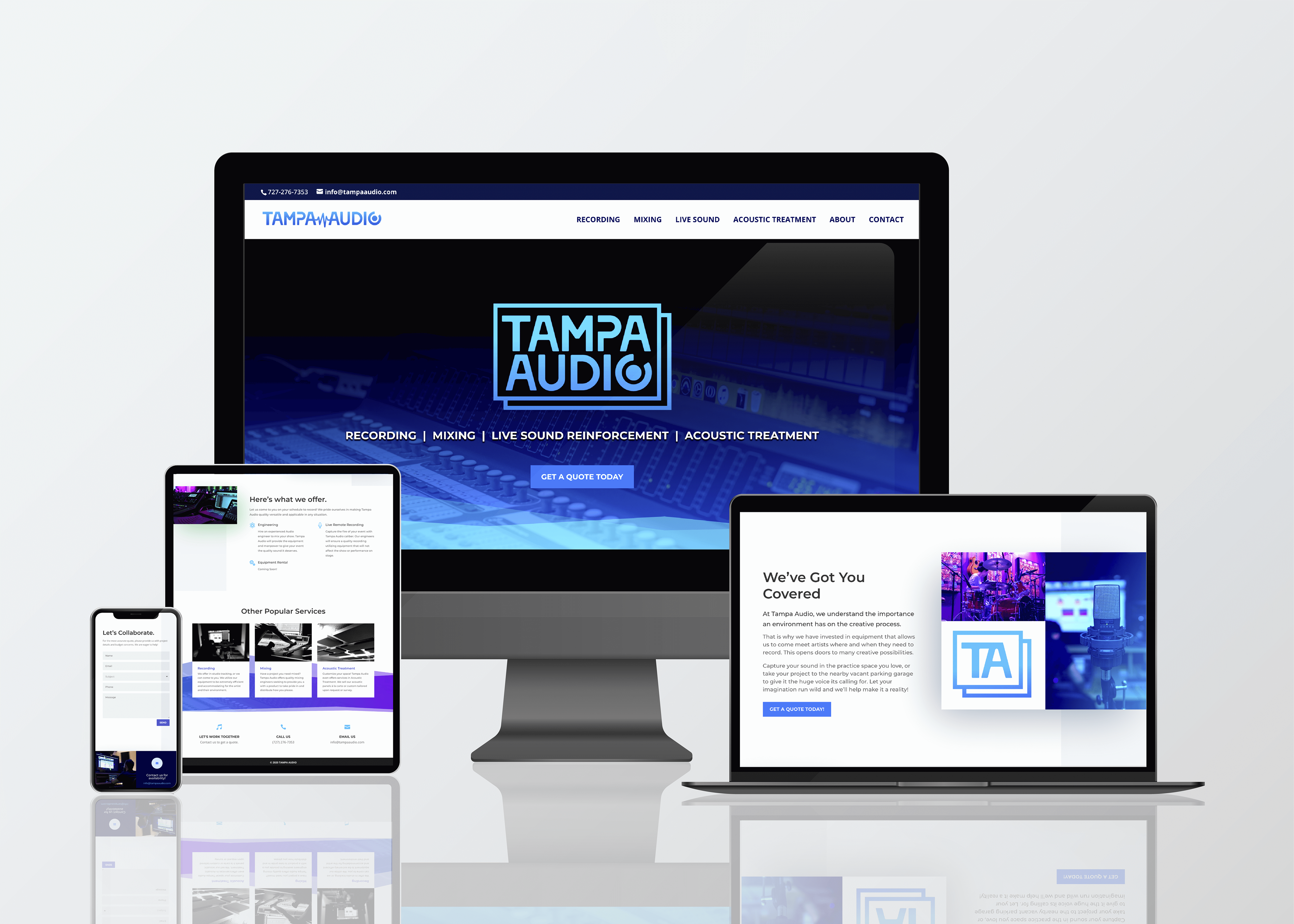 Audio Company Web Layout Design