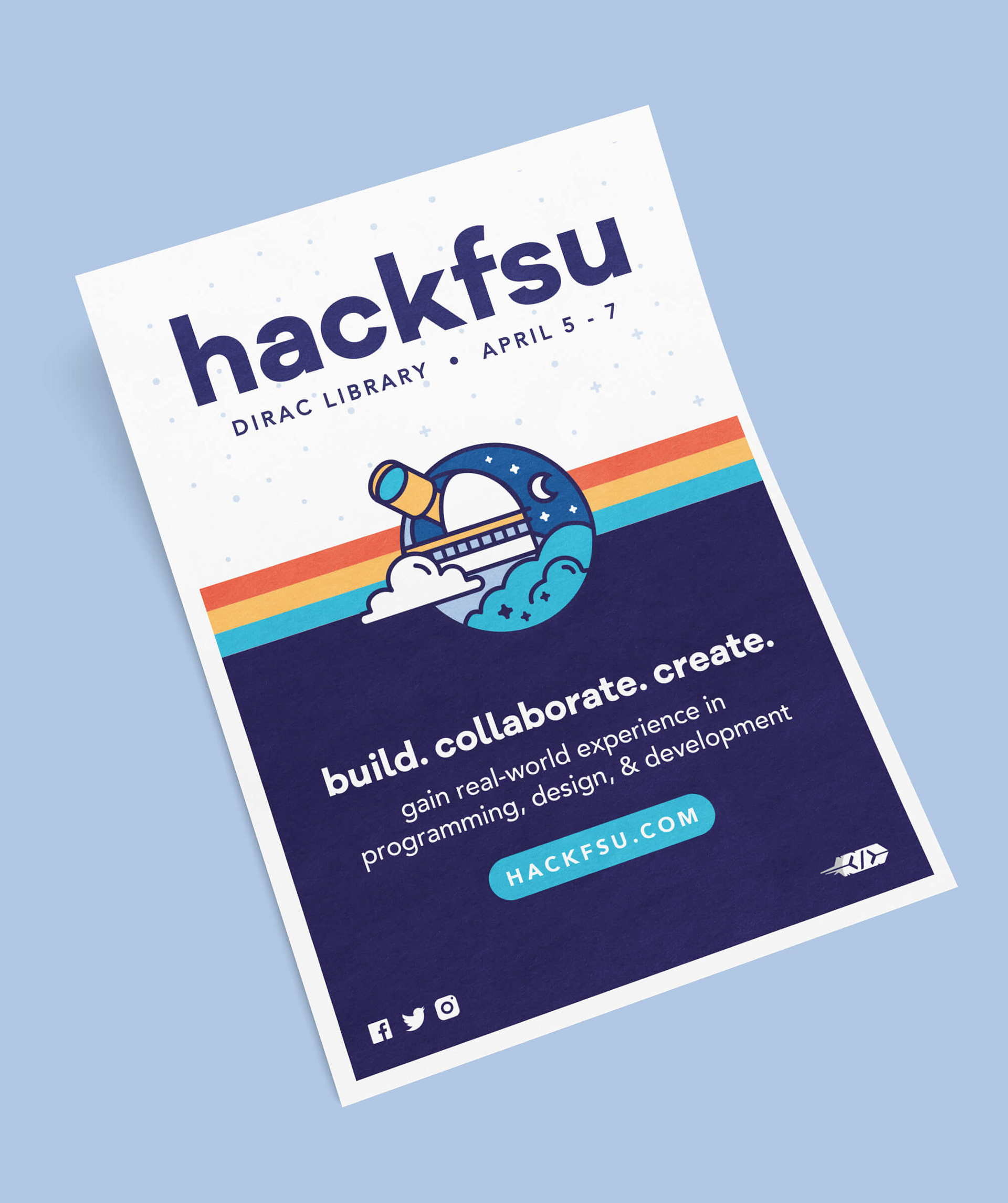 Hackathon Flyer Advertisement Retro Space