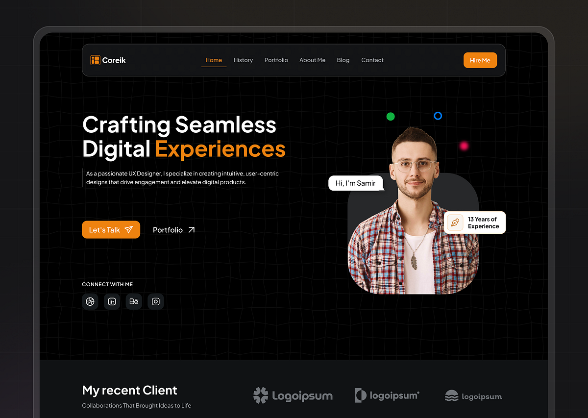 Personal Portfolio Website Design | Landing page