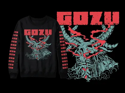 Gozu Longsleeve apparel band boston cow fashion illustration metal monster music mythology rock stoner