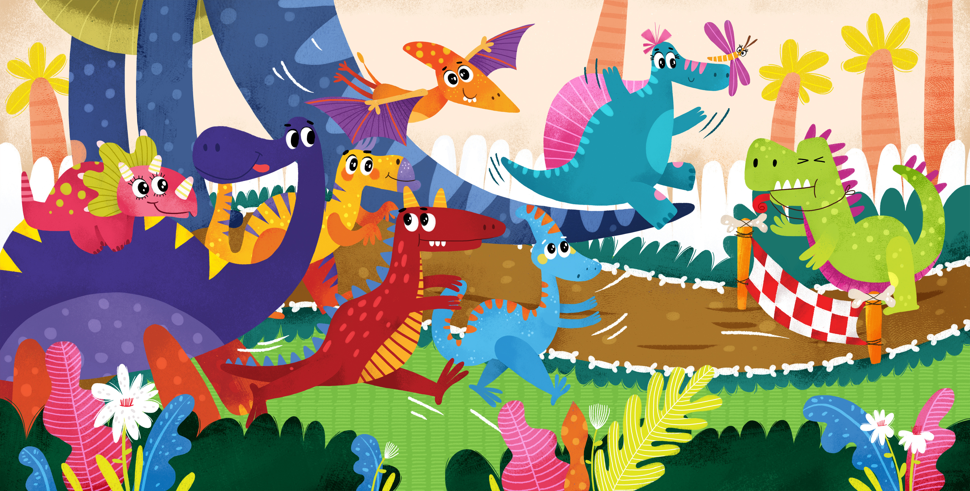 Funny Dinosaur Picture Book animals book book illustrator character children childrenillustration dino dinosaur illustration illustrator picture book picturebook