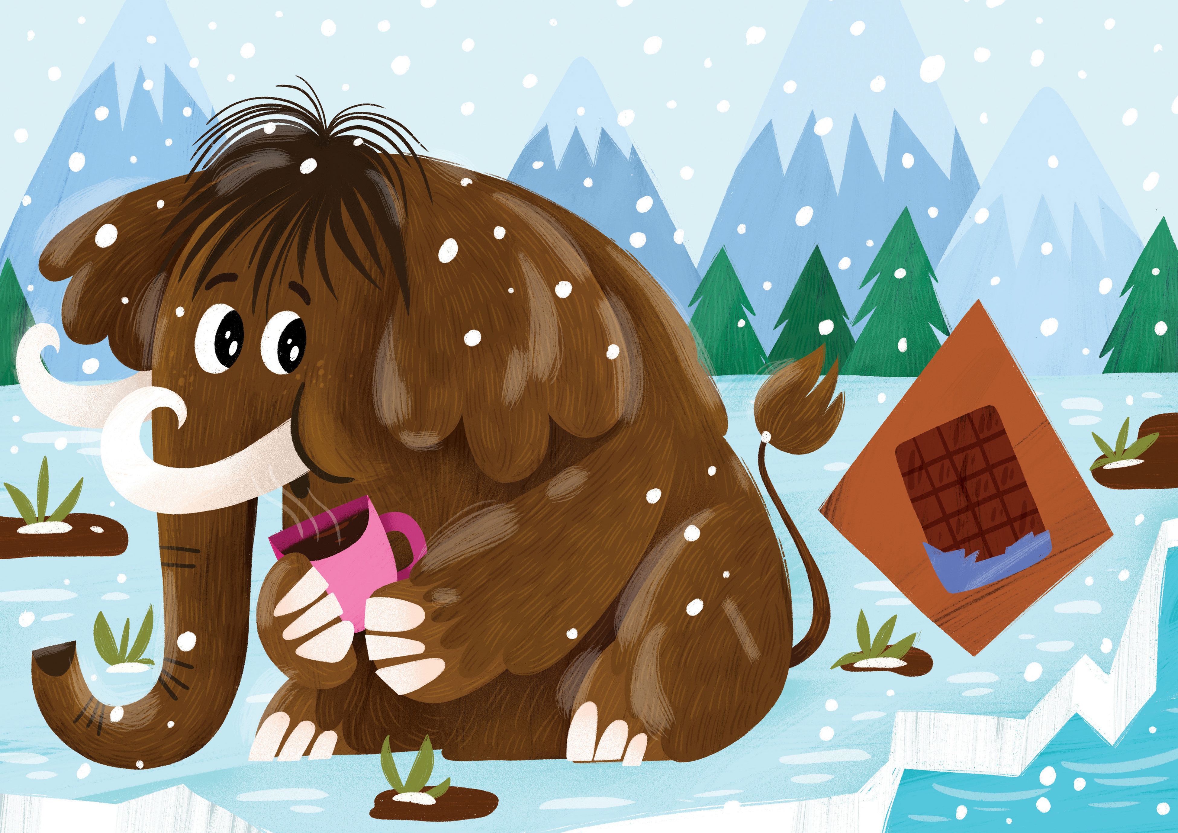 Illustration for the children's Mega Fart Book animals book book illustrator character character design children childrenillustration design fart illustration illustrator picture picture book winter