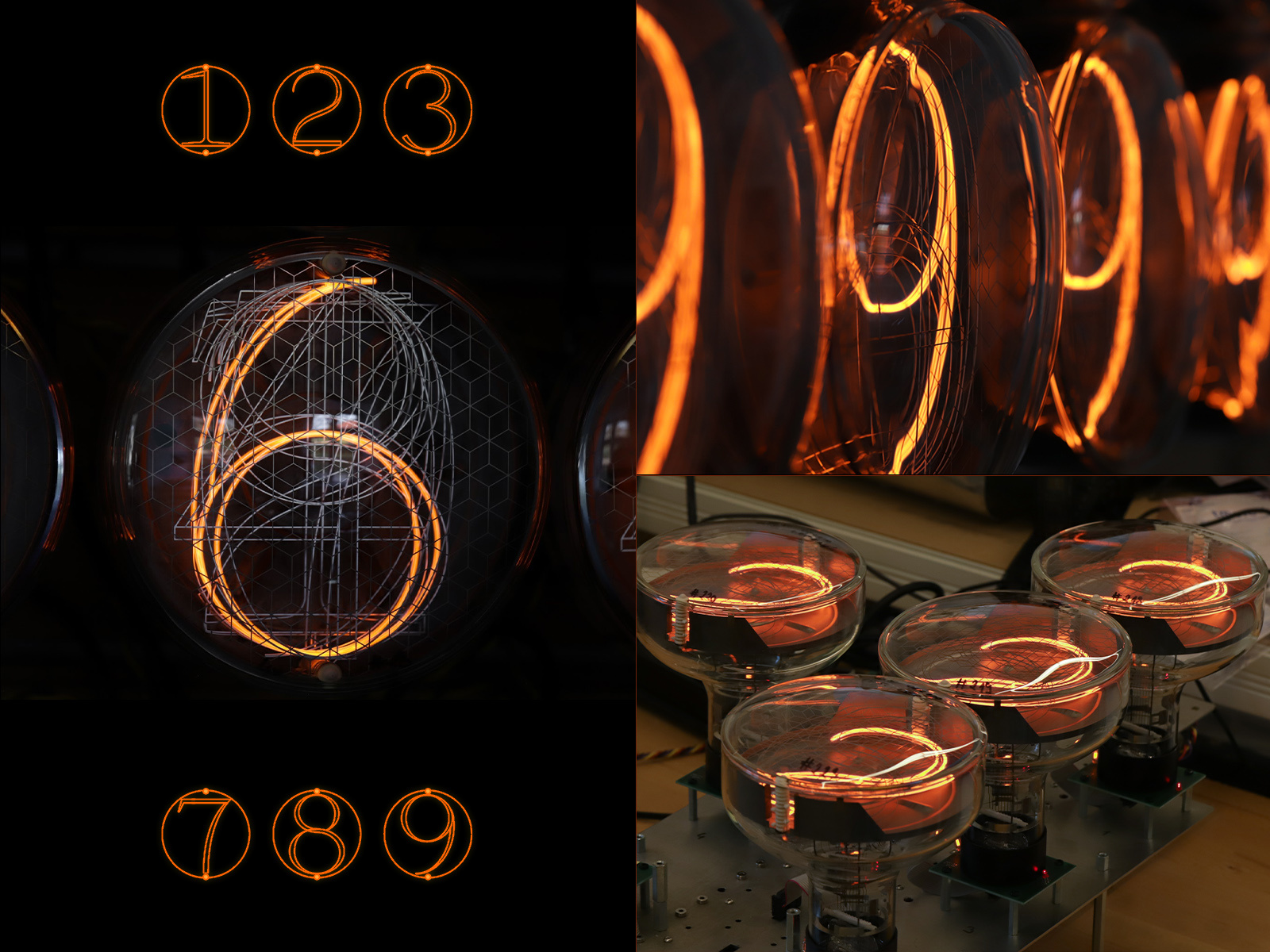 H Nixie Tube Font