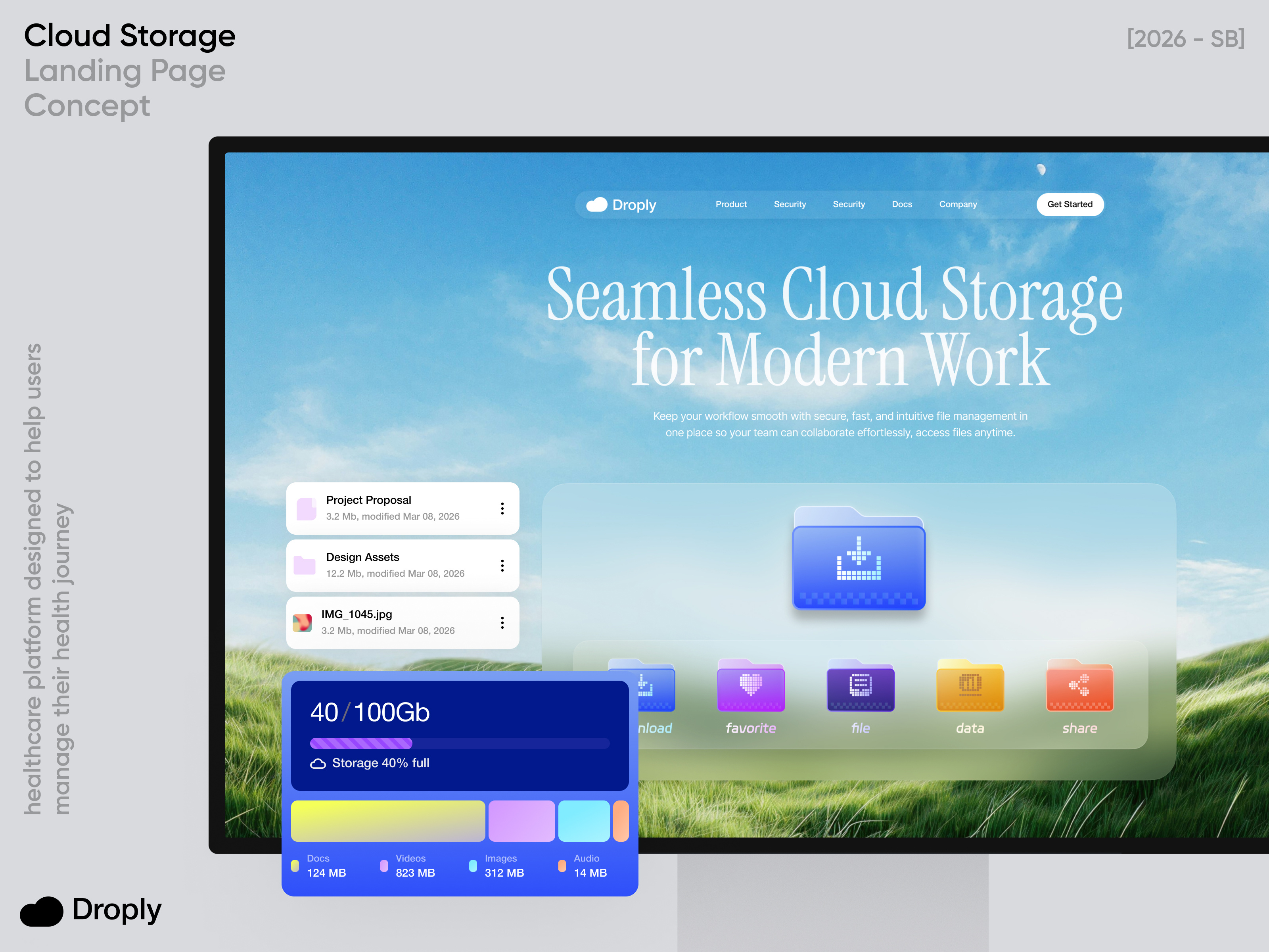 Cloud Storage Platform ai application cloud data database design elementor framer landing page platform saas software storage ui webflow website wordpress