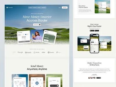 Transactify - Digital Payment Platform branding design digital payment finance landing page management platform transaction ui ui design uiux ux design web design website