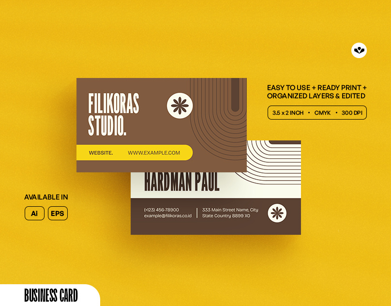 Studio Business Card branding business business card card company design profile solasome template