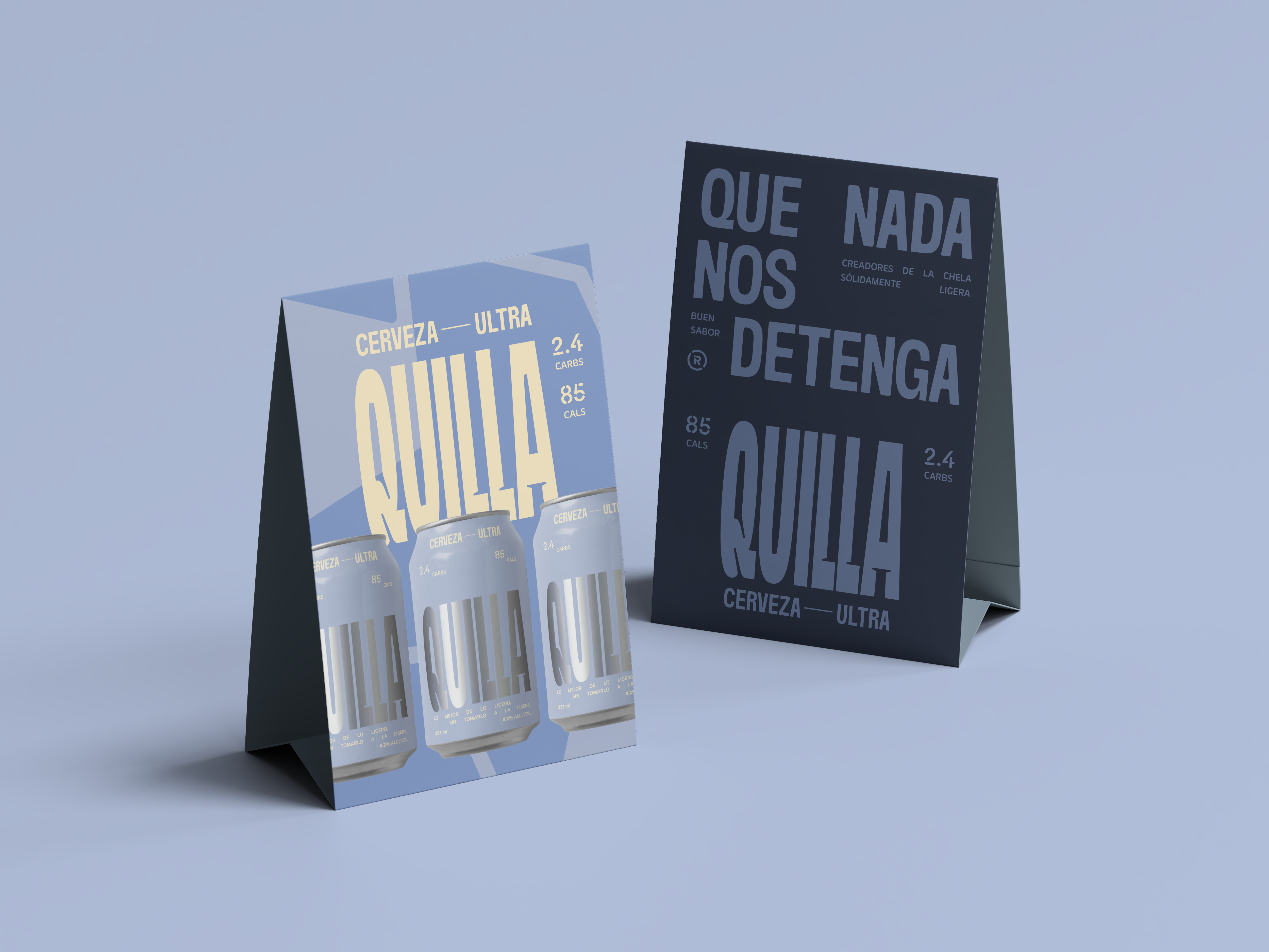 Quilla - Tent card artic beer blue branding cold design graphic design logo packaging ship tent card typography ultra vector
