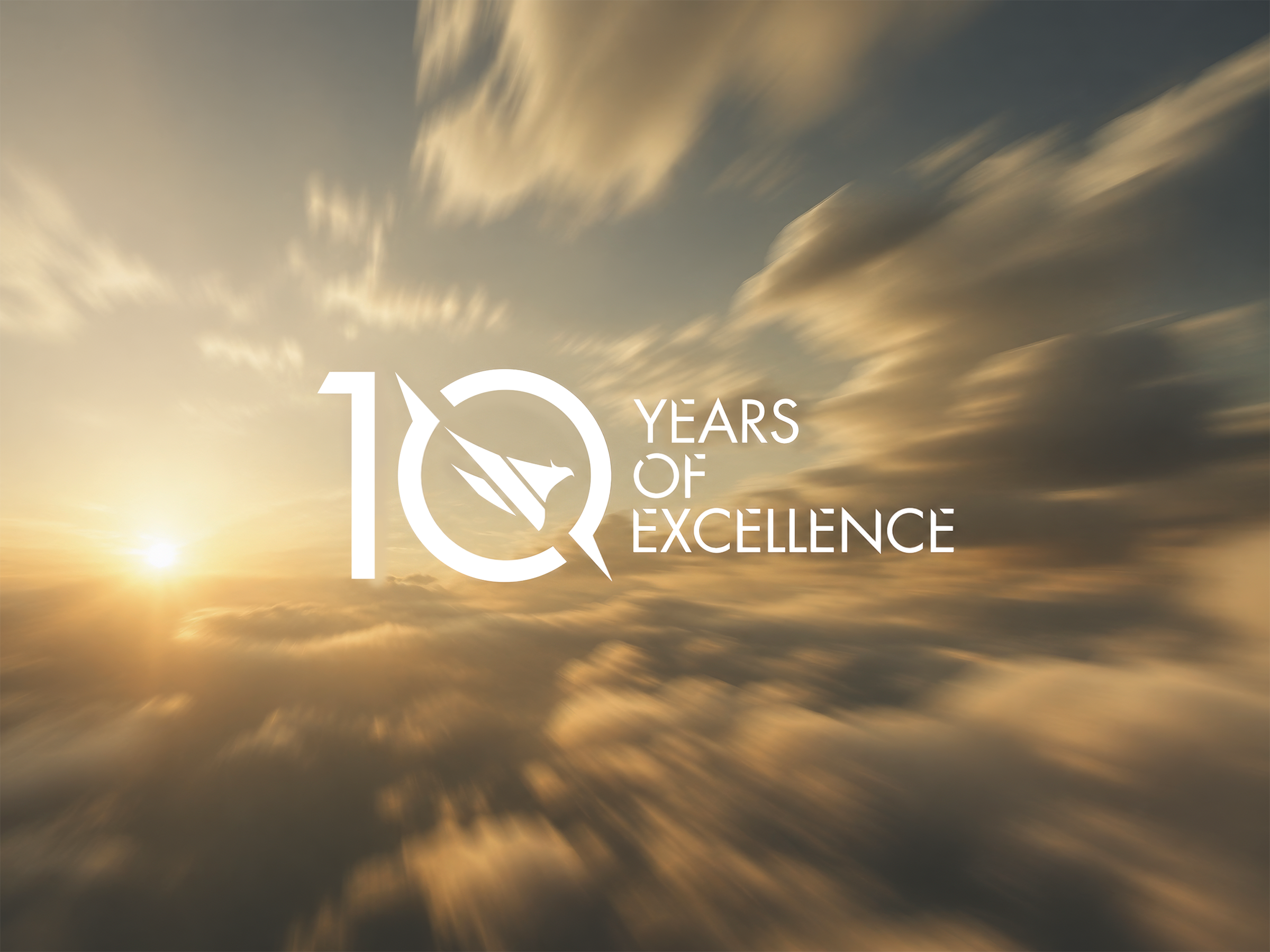 10th anniversary of Phenix Jet 10th 10th anniversary 2025 anniversary bold branding celebration design edgy innovation ldk ledangkhoa logo modern phenix jet premium private jet singapore sophisicated tenth anniversary
