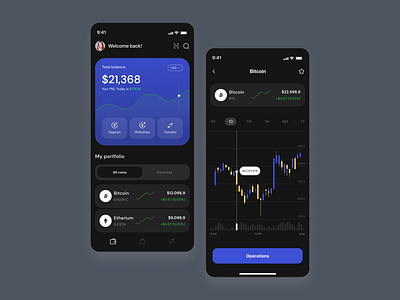 Crypto Wallet - Mobile App concept crypto cryptocurrency cryptowallet de fi design mobile app ui ux