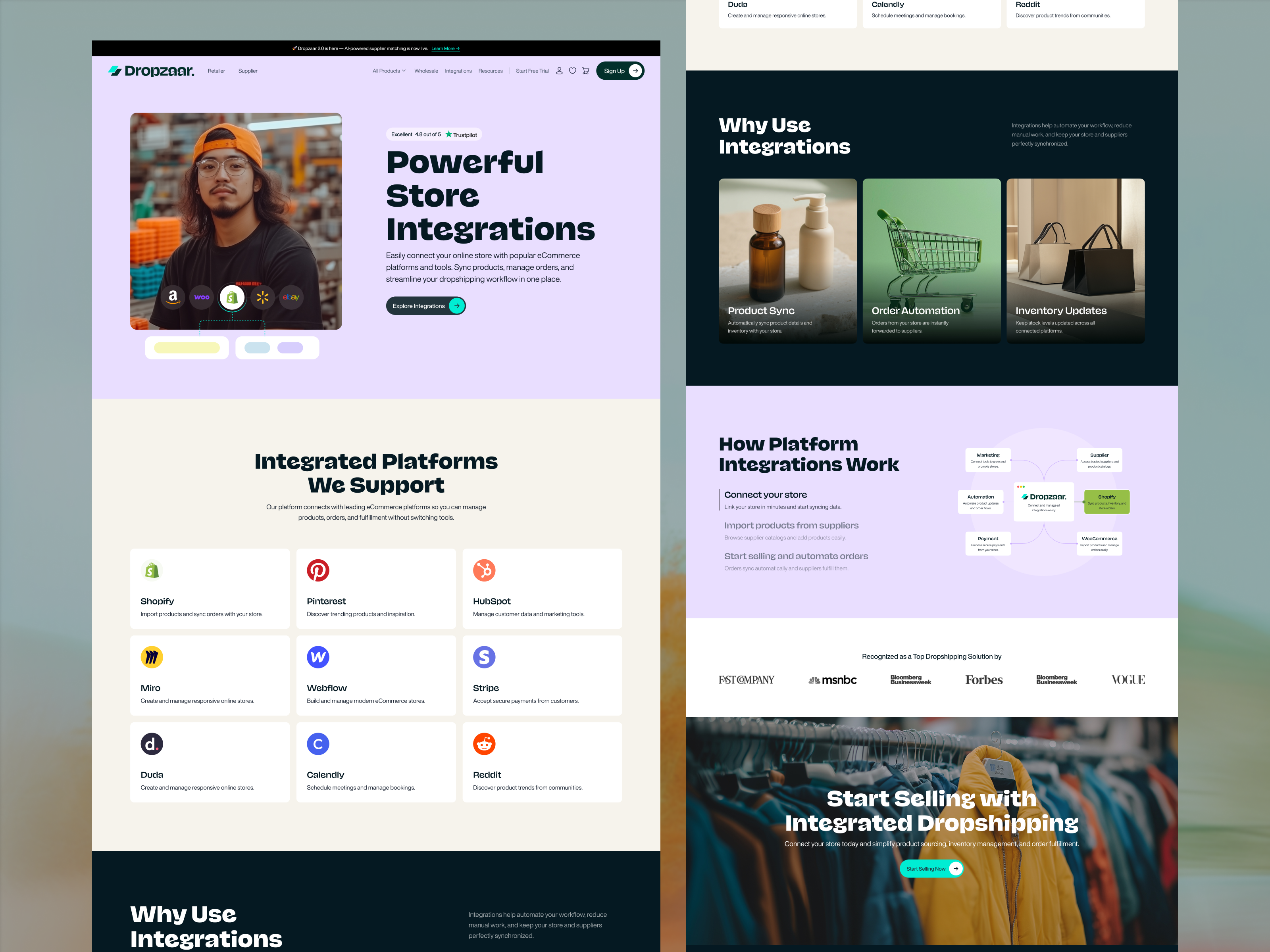 Dropzaar - Website design