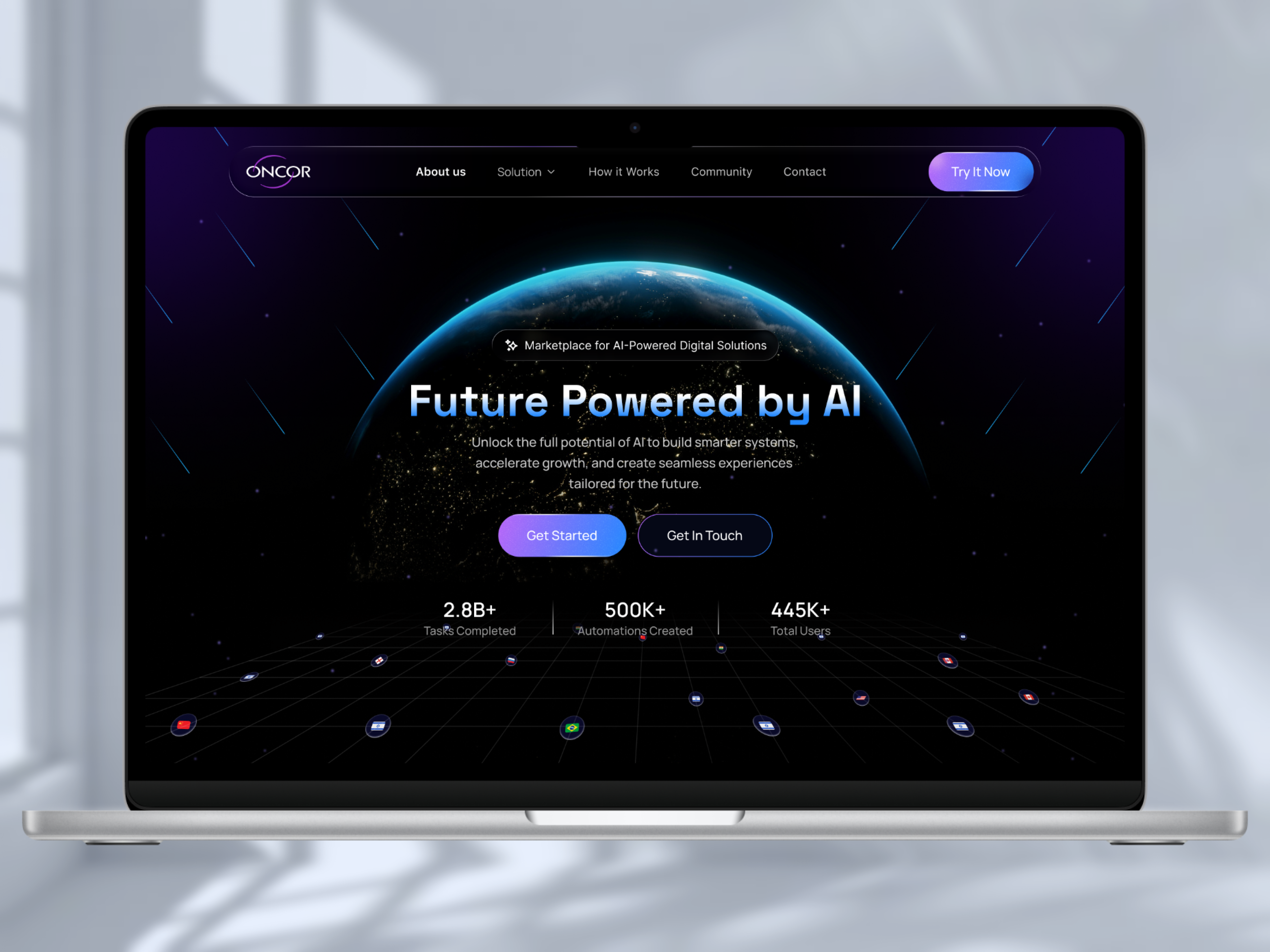 AI SaaS Landing Page UI Design